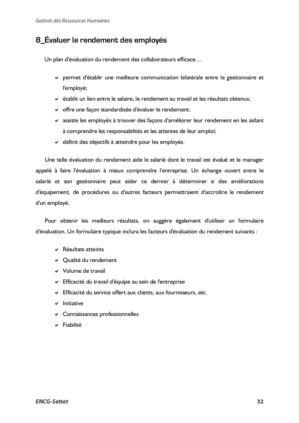 La gestion des ressources humaines (cours pdf)