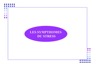 LES SYMPTHOMES
DU STRESS
 