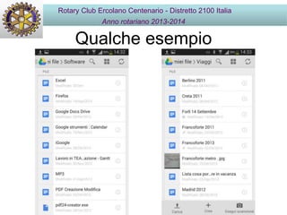 Qualche esempio
Rotary Club Ercolano Centenario - Distretto 2100 Italia
Anno rotariano 2013-2014
 