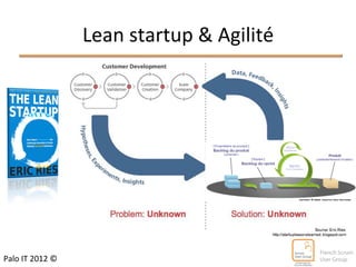 Lean 
startup 
& 
Agilité 
Palo 
IT 
2012 
© 
 