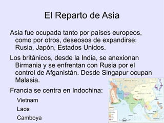 Ejemplos: Canadá, Australia, Nueva Zelanda y Sudáfrica (I. Británico) y Argelia (Imperio francés) Argelia era considerada parte de Francia: provincia de ultramar 