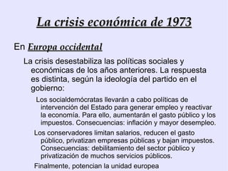 Consecuencias : Cambios económicos La metrópoli Impone sus  intereses Sometimiento de La población indígena Grupos sociales dirigentes Ayuda De los Empeorar Sus condiciones De vida Ven Mantienen sus privilegios Abandono de cultivos tradicionales  que aseguraban su subsistencia Potencian las plantaciones Benefician a la  metrópoli Trabajadas  Por nativos Economía Monetaria y de mercado Conse- cuen- cias Arruinan la Artesanía local 