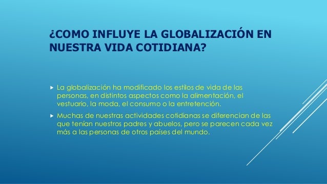 La globalizacion, 1º AB