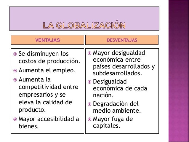 Ventajas Y Desventajas De La Globalizacion Cuadro Com - vrogue.co