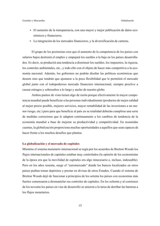 La globalizacion y los mercados financieros | PDF