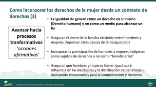 La gobernanza de los bosques y la participación de las mujeres indígenas