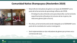 La gobernanza de los bosques y la participación de las mujeres indígenas