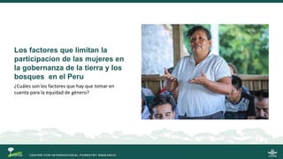 La gobernanza de los bosques y la participación de las mujeres indígenas