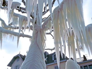 Lago Le man Congela (Suiça)