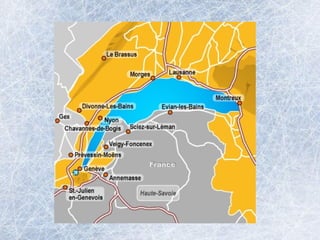 Lago Le man Congela (Suiça)