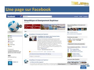 Une page sur Facebook
 