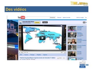 Des vidéos
 