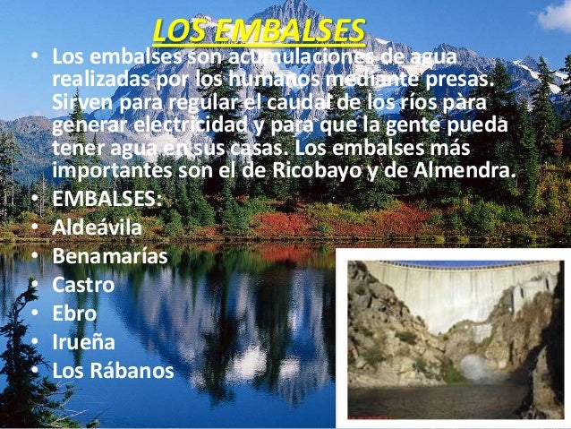 Lagos lagunas embalses y ríos