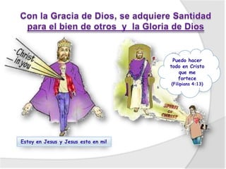 Puedo hacer
todo en Cristo
que me
fortece
(Filipians 4:13)
Estoy en Jesus y Jesus esta en mi!
 