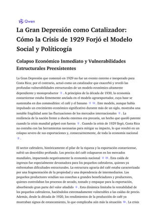 La Gran Depresión en Costa Rica: Impacto Económico y Social y la ...