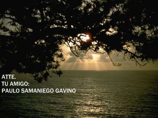 ATTE. TU AMIGO: PAULO SAMANIEGO GAVINO