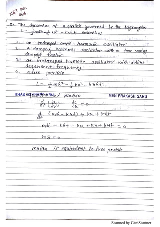 Lagrangian dynamics (CLASSICAL MECHANICS ) | PDF