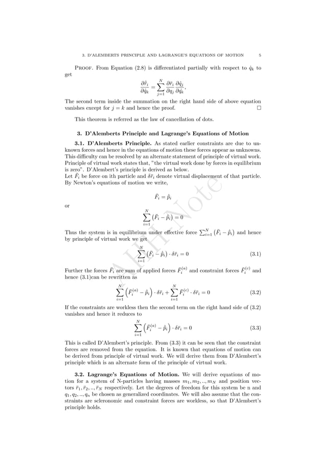 Lagrangian Formulation 1 Pdf