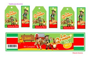 Tarjetita para Souvenirs
Gracias por venir!!
Etiqueta Gaseosa
Mi Cumple!! Mis 3
Juan
Gracias por venir!!
Gracias por venir!!
 