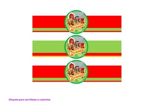 Etiqueta para servilletas o cubiertos
 