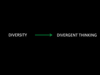 DIVERSITY   DIVERGENT THINKING
 