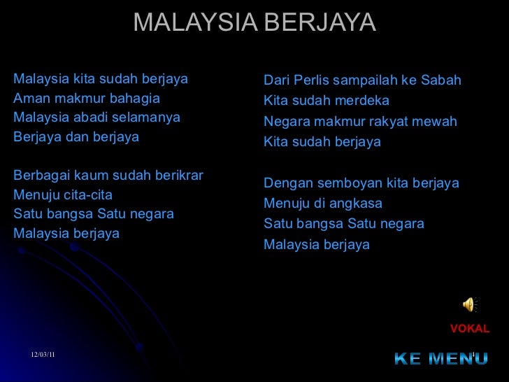 Lirik Lagu Malaysia Berjaya