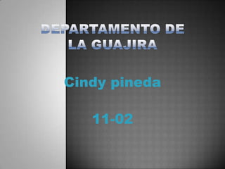 Departamento de la guajira Cindy pineda 11-02 
