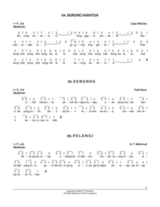 Lagu anak anak - not angka
