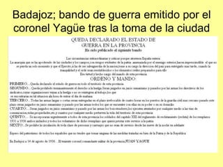 Badajoz; bando de guerra emitido por el
coronel Yagüe tras la toma de la ciudad
 