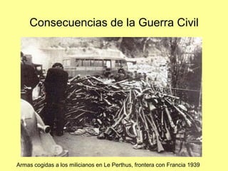 Consecuencias de la Guerra Civil




Armas cogidas a los milicianos en Le Perthus, frontera con Francia 1939
 