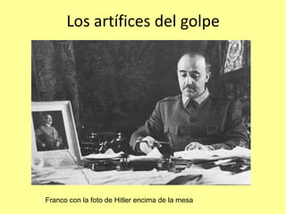 Los artífices del golpe




Franco con la foto de Hitler encima de la mesa
 