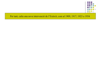 Per tant, calia una nova intervenció de l’Exèrcit, com al 1909, 1917, 1923 o 1934
 