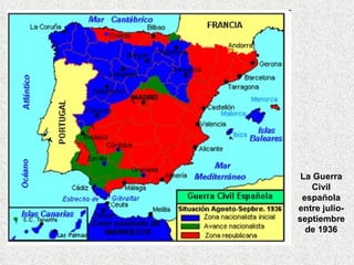 La Guerra Civil española entre julio-septiembre de 1936 