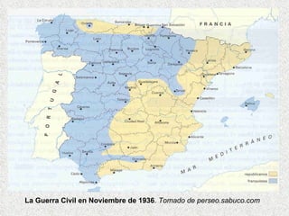 La Guerra Civil en Noviembre de 1936 .  Tomado de perseo.sabuco.com   