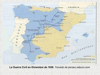 La Guerra Civil en Diciembre de 1936 .  Tomado de perseo.sabuco.com 