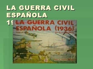 LA GUERRA CIVIL
ESPAÑOLA
1936-1939
 