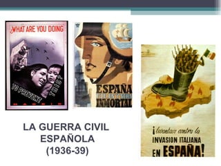 LA GUERRA CIVIL  ESPAÑOLA (1936-39) 