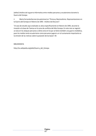 La guerra del cenepa