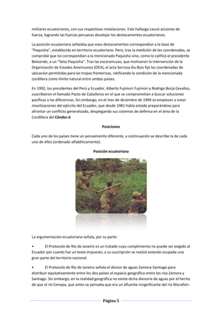 La guerra del cenepa