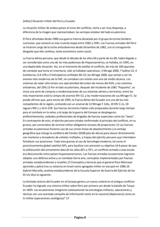 La guerra del cenepa