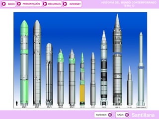 HISTORIA DEL MUNDO CONTEMPORÁNEO
TEMA 12
RECURSOS INTERNETPRESENTACIÓN
Santillana
INICIO
SALIRSALIRANTERIORANTERIOR
 