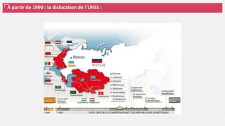 À partir de 1990 : la dislocation de l’URSS :
 