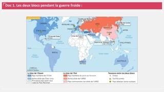 Doc 1. Les deux blocs pendant la guerre froide :
 