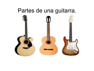 Partes de una guitarra. 