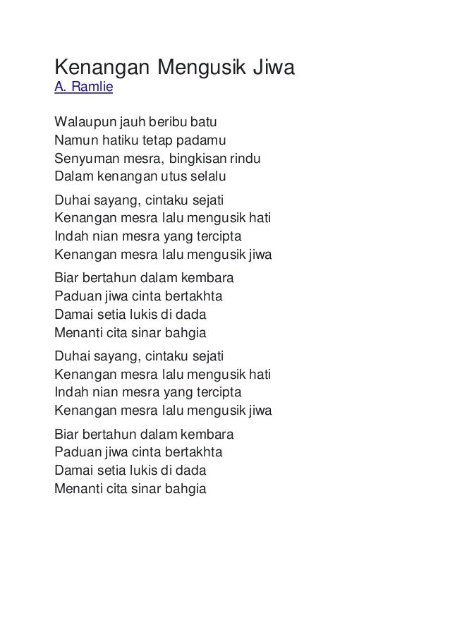 LIRIK Lagu lagu