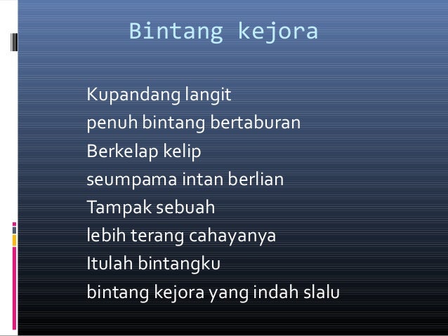 kupandang langit penuh bintang bertaburan