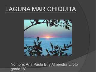 LAGUNA MAR CHIQUITA




 Nombre: Ana Paula B. y Almendra L. 5to
 grado “A”
 