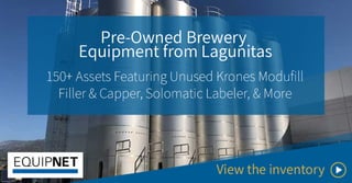 Pre-Owned Brewery Equipment from Lagunitas
