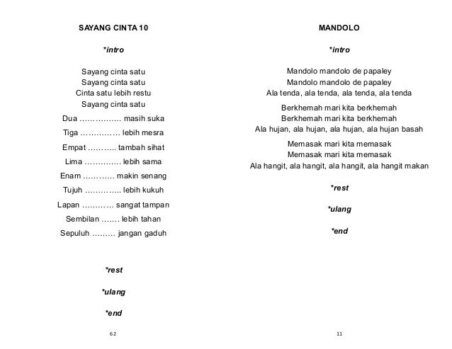 satu dua tiga cinta kamu chord