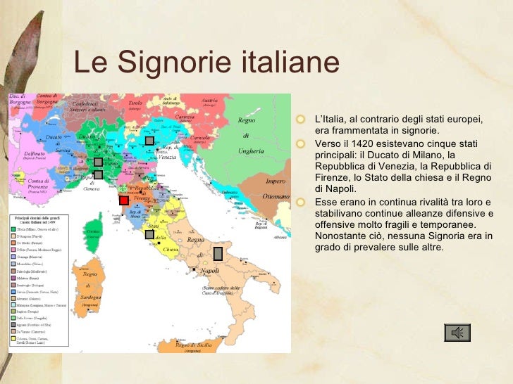 Il Rinascimento La politica